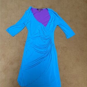 Coldwater Creek Vibrant Blue Asymmetrical Dress